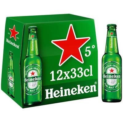 Heineken Bière blonde 5°, 12x33cl