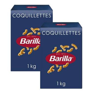 Barilla Pâtes Coquillettes, Lot de 2x1kg
