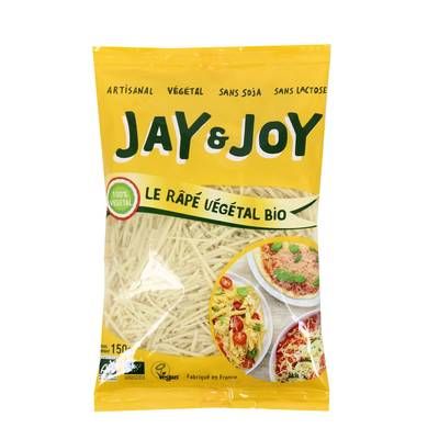 Jay & Joy Alternative Végétale au Fromage Râpé Bio, Juliette, 150g