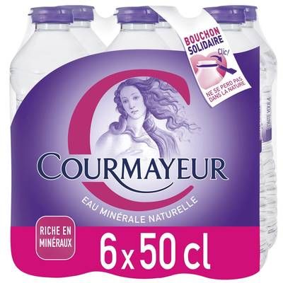 Courmayeur Eau minérale naturelle, 6x50cl