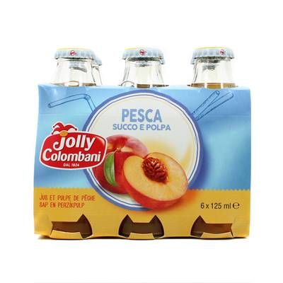 Jolly Colombani Nectar à la Pêche, 6x12.5cl (Bouteille en verre)