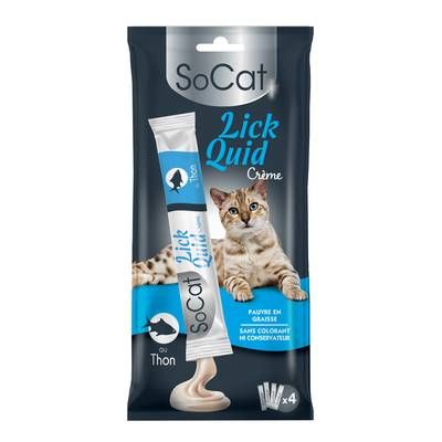Riga Socat Snack Liquid Thon - Friandise pour chat, 4x15g