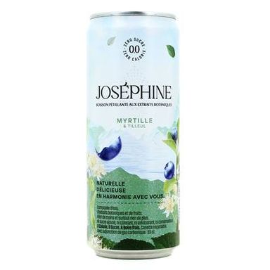 Josephine Eau pétillante aux extraits botaniques de myrtille et tilleul, 33cl
