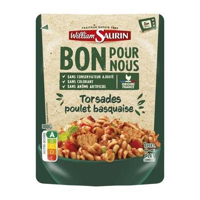 William Saurin Torsades Poulet Basquaise - Bon pour nous, 300g