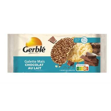 Gerblé 8 Galettes de Maïs au Chocolat au Lait, 124g