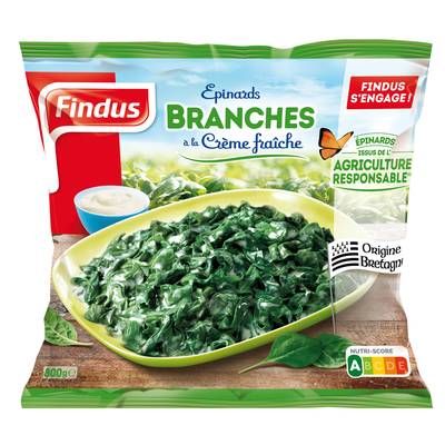 Findus Epinards branches à la crème fraiche, 800g