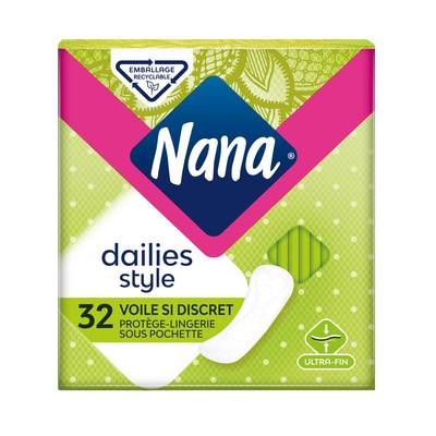 Nana Protège-slips pliés fraîcheur quotidienne, 32 pièces