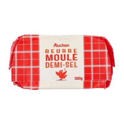 Auchan Beurre moulé demi-sel, 500g