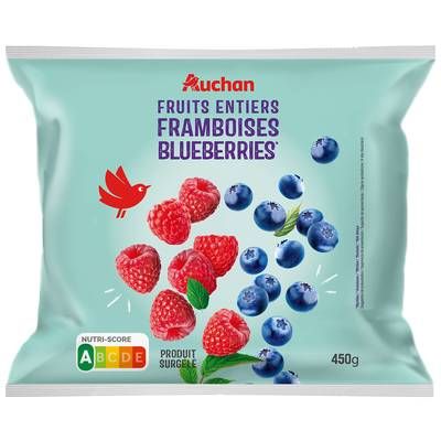 Auchan Framboise et myrtille, 450g