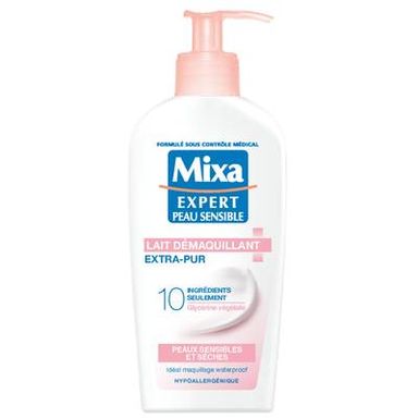 Mixa Démaquillant Anti dessèchement Maquillage waterproof Peaux sensibles, 200ml