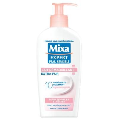 Mixa Démaquillant Anti dessèchement Maquillage waterproof Peaux sensibles, 200ml