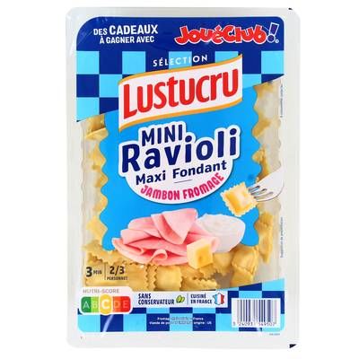 Lustucru Mini Ravioli Maxi Fondant Jambon Fromage, 280g