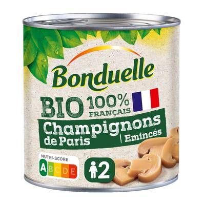 Bonduelle Champignons de Paris émincés Bio, 230g