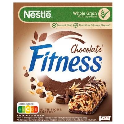 Fitness Barres de céréales au Chocolat Fitness x6, 6x23,5g