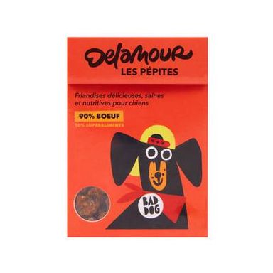 Delamour Friandise Pépites Boeuf Framboise - Récompense pour chien, 75g