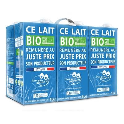 C'est qui le Patron Lait Bio 1/2 écrémé, 6x1l