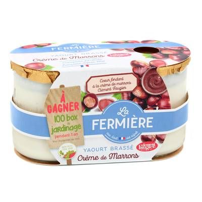 La Fermière Yaourt sur Lit de Crème de Marron, 2x160g