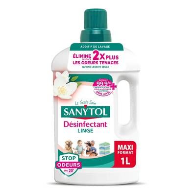 Sanytol Désinfectant Linge Stop Odeurs Fleurs Blanches, 1L