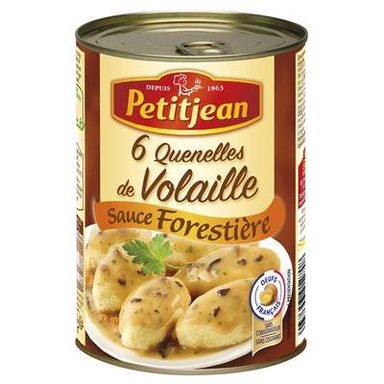 Petitjean 6 Quenelles de Volaille Sauce Forestière, 400g