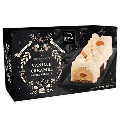 Erhard Bûche vanille caramel beurre salé, 470g
