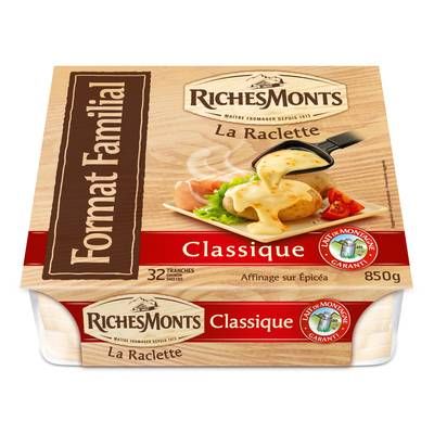 Richesmonts Raclette Nature, 850g, 34 tranches