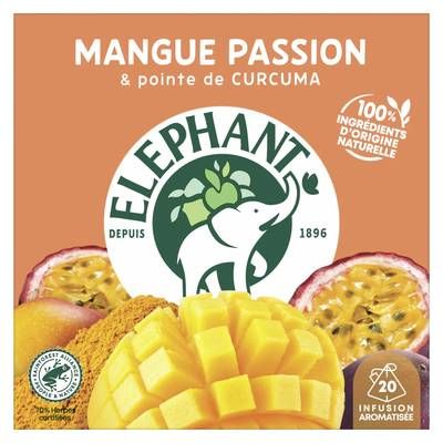Elephant Infusion Mangue Passion Curcuma, 20 sachets