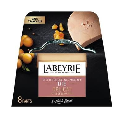 Labeyrie Bloc de Foie Gras d'Oie avec Morceaux, 6/10 parts - 285g