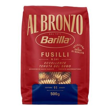 Barilla Al Bronzo Pâtes Fusilli Al Bronzo Premium, 500g