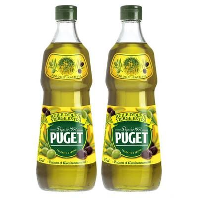 Puget Huile d'Olive Vierge Extra, Lot de 2x75cl