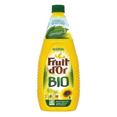Fruit d'Or Mélange d'huile de tournesol et de colza Bio, 1L