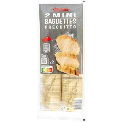 Auchan Mini Baguettes Précuites, 2x150g
