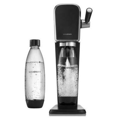 Sodastream Fontaine à eau gazeuse noire ART +1 cylindre + 2 bouteilles