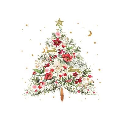 Paperproducts Design Serviettes en papier Beautiful Christmas Tree, 20 serviettes de 33 x 33 cm
