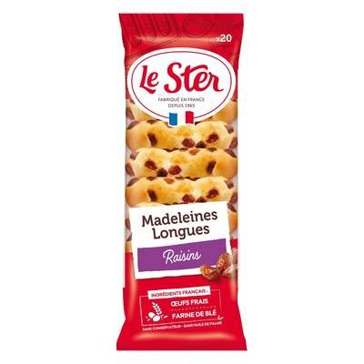 Le Ster Madeleines longues aux raisins x20, 250g