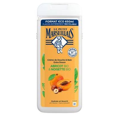 Le Petit Marseillais Crème de douche & bain Extra Douce Abricot BIO & Noisette BIO, 250ml