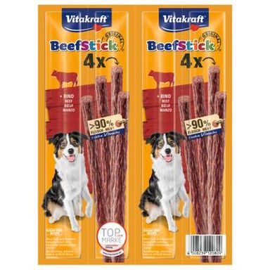 Vitakraft Beef Stick Bâtonnets Bœuf - Friandise Récompense pour chien, 4x12g