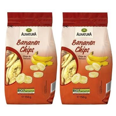 Alnatura Chips de banane bio, Lot de 2x150g