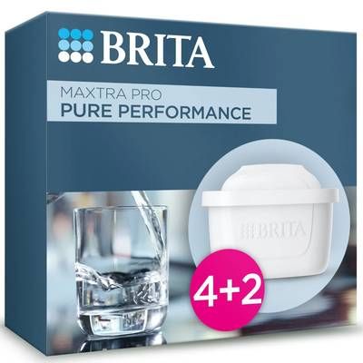 BRITA 4 Cartouches filtrantes MAXTRA Pro Pure Performance, 6  cartouches