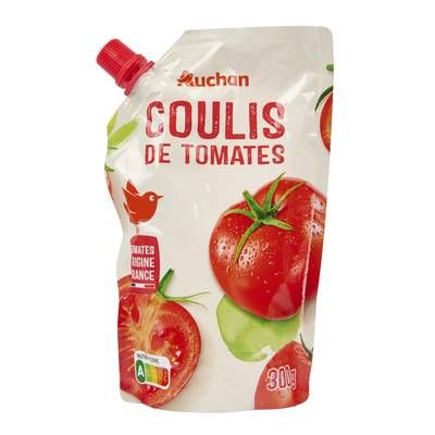 Auchan Coulis de tomates de Provence sachet refermable, 300g