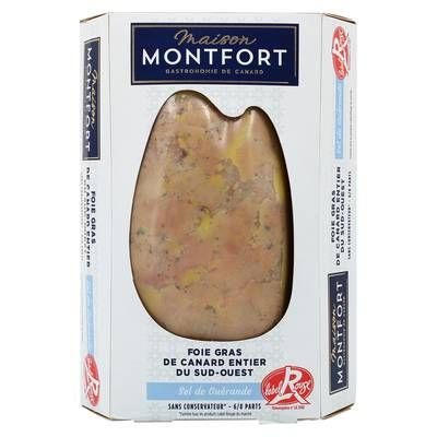 Maison Montfort Foie Gras Lobe Entier Label Rouge, 5/8 parts - 250g