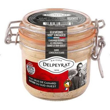 Delpeyrat Foie Gras de Canard Entier du Sud Ouest IGP, 180g