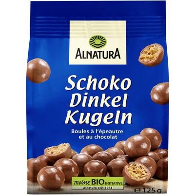 Alnatura Boules croustillantes à l'épeautre et au chocolat au lait bio, 125g