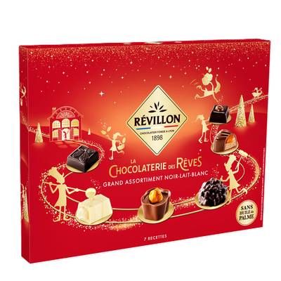 Révillon Petit Coffret Choclat Noir Lait Blanc, 233g