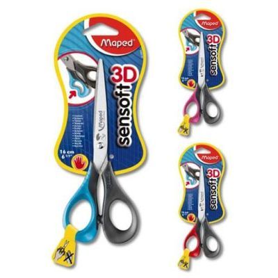 Maped Ciseaux sensoft 16 cm gaucher, 1  paire