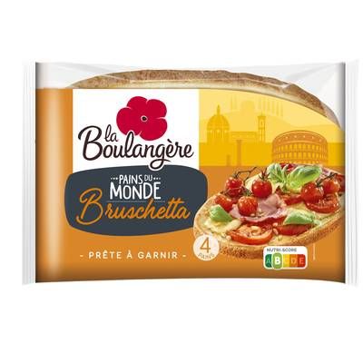 La Boulangère Pains Bruschetta Nature, 4 tranches - 400g