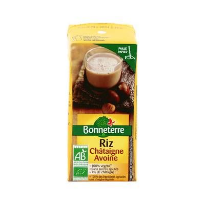Bonneterre Boisson riz châtaigne avoine bio, 20cl