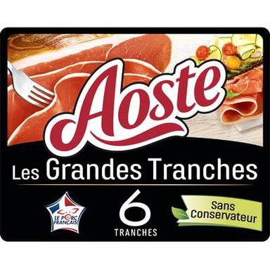 Aoste Jambon Sec Traditionnel, 6 tranches - 165g