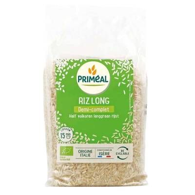 Priméal Riz Long 1/2 Complet, bio, 1kg