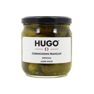Hugo Cornichons Français aigre-doux, 390g