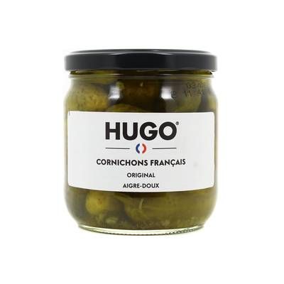 Hugo Cornichons Français aigre-doux, 390g